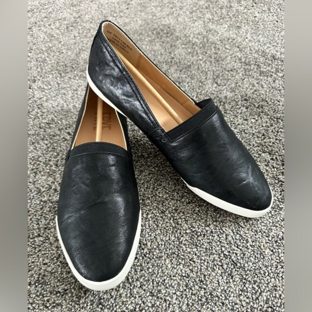 Frye Melanie Black Slip-On Shoes For Women - Premium Leather - Size 7 & 9 - New